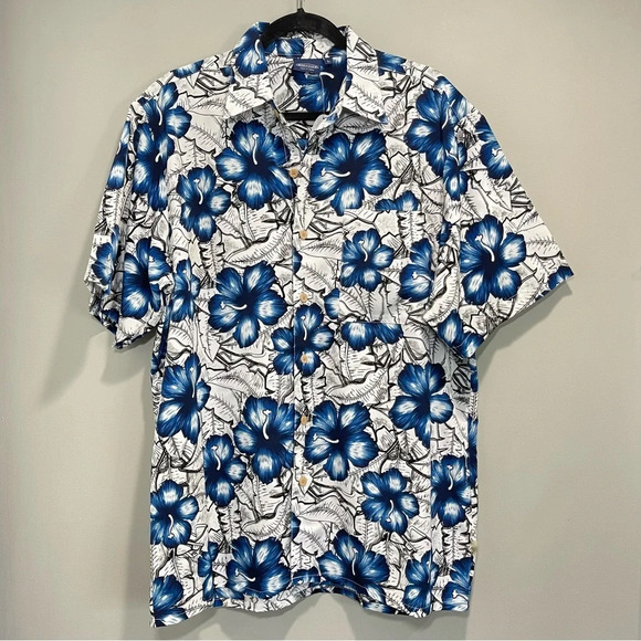 NWT Side out Hawaiian shirt 100% polyester - Picture 1 of 13